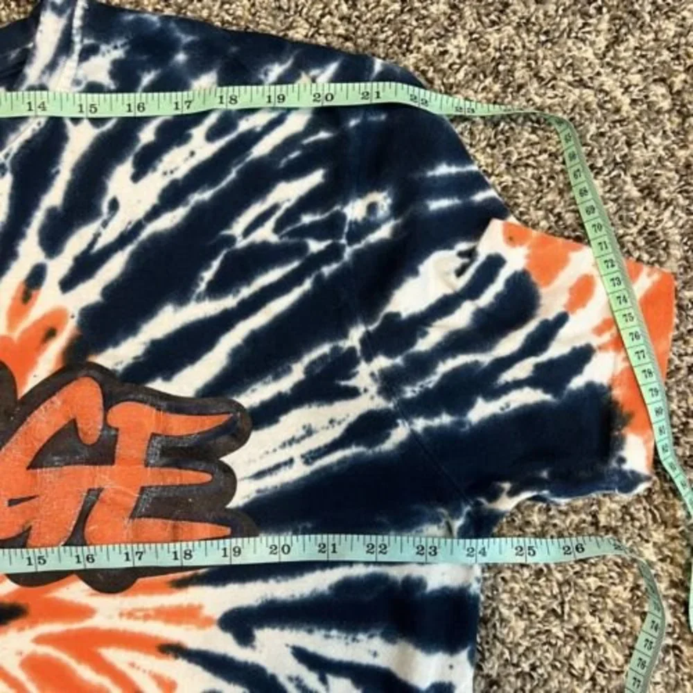 Evolution in Design XL Tie Dye SAVAGE Orange Blue Graphic Short Sleeve T-shirt